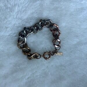 LUVALOT Chain Bracelet Chunky Toggle‎ Clasp Silver Gold Copper Tone